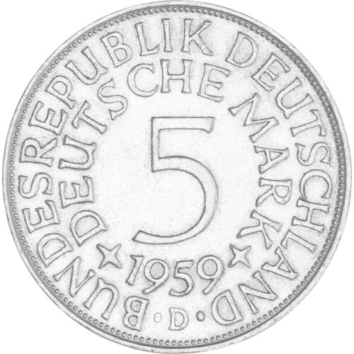 5 DM Kursmünze 1959 D