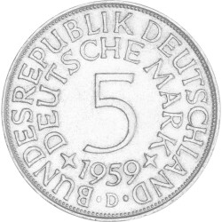 5 DM Kursmünze 1959 D