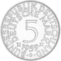 5 DM Kursmünze 1959 G