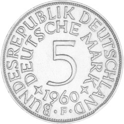 5 DM Kursmünze 1960 F