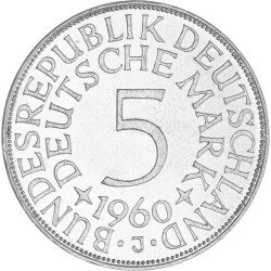 5 DM Kursmünze 1960 J