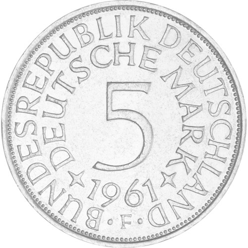 5 DM Kursmünze 1961 F