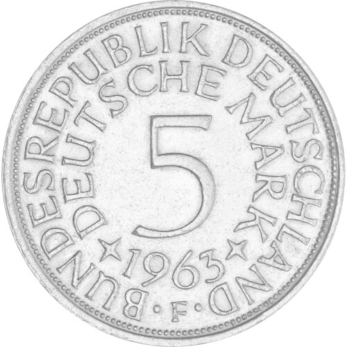 5 DM Kursmünze 1963 F