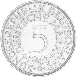 5 DM Kursmünze 1963 G