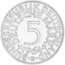 5 DM Kursmünze 1964 D