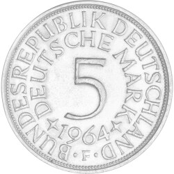 5 DM Kursmünze 1964 F