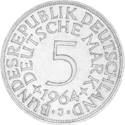 5 DM Kursmünze 1964 J