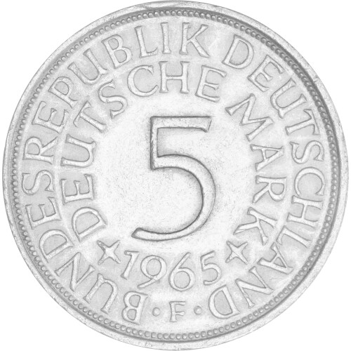 5 DM Kursmünze 1965 F