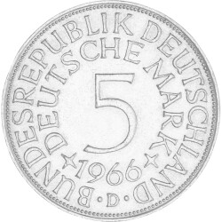 5 DM Kursmünze 1966 D
