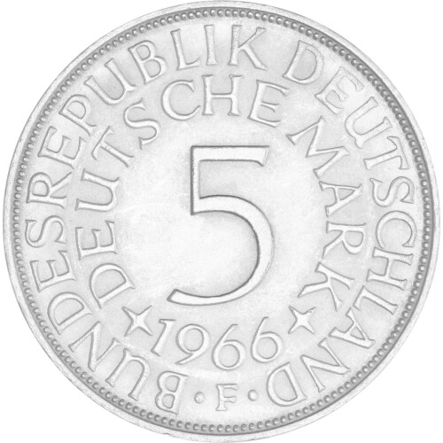 5 DM Kursmünze 1966 F