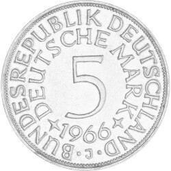 5 DM Kursmünze 1966 J
