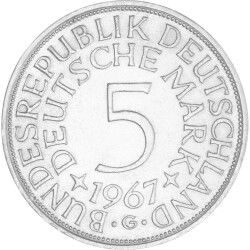 5 DM Kursmünze 1967 G