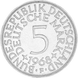 5 DM Kursmünze 1968 F