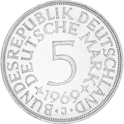5 DM Kursmünze 1969 J