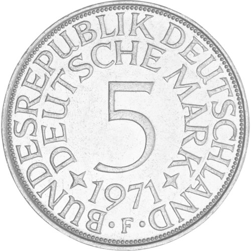 5 DM Kursmünze 1971 F