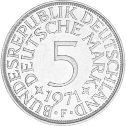 5 DM Kursm&uuml;nze 1971 F