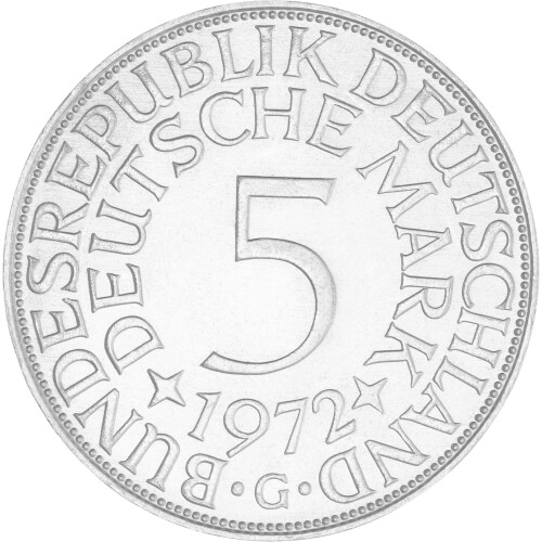 5 DM Kursmünze 1972 G