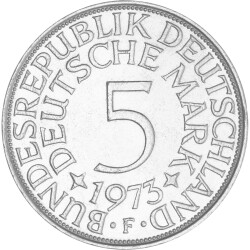 5 DM Kursmünze 1973 F