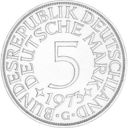5 DM Kursmünze 1973 G