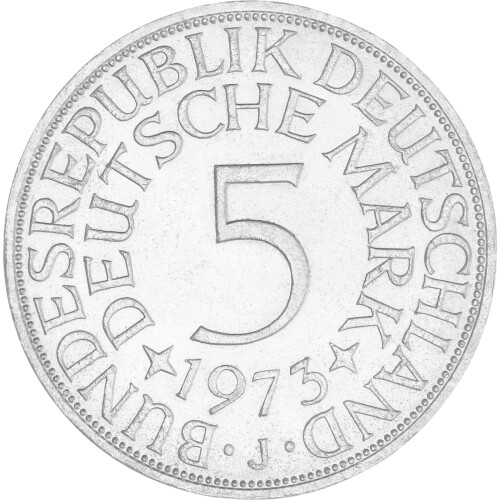 5 DM Kursmünze 1973 J