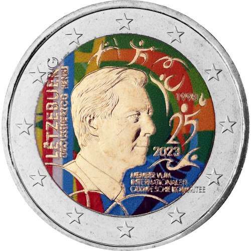 2 Euro Luxemburg 2023 - Mitgliedschaft von Henri beim IOC - coloriert / mit Farbe