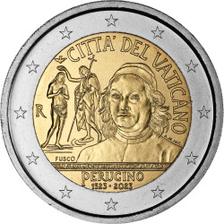2 Euro Gedenkmünze Vatikan 2023 st - Pietro Perugino - im Blister