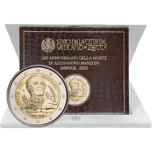 2 Euro Gedenkmünze Vatikan 2023 st - Alessandro Manzoni - im Blister