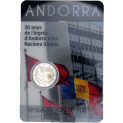 2 Euro Gedenkmünze Andorra 2023 st -  30 Jahre UN-Beitritt