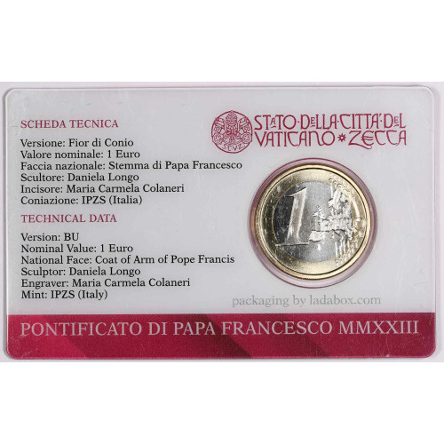 1 Euro Coincard Vatikan 2023 - Nr. 2
