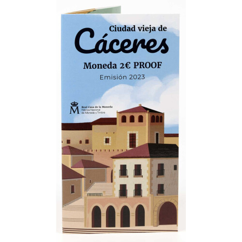 2 Euro Gedenkmünze Spanien 2023 PP - UNESCO Altstadt von Caceres