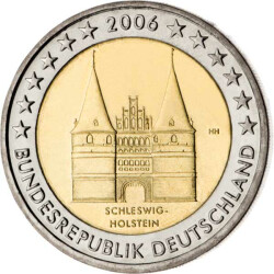 2 Euro Gedenkmünze Deutschland 2006 bfr. - Holstentor