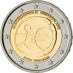 2 Euro Gedenkmünze Deutschland 2009 bfr. - 10 Jahre WWU
