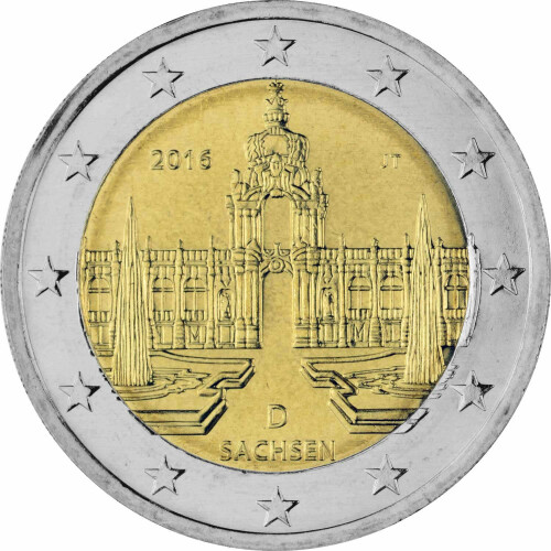 2 Euro Gedenkmünze Deutschland 2016 bfr. - Dresdner Zwinger