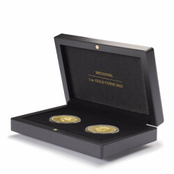 LEUCHTTURM Münzetui VOLTERRA, für 2 Britannia Goldmünzen (1oz.), Jahrgang 2023