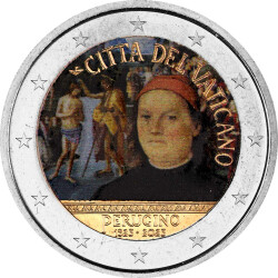 2 Euro Gedenkmünze Vatikan 2023 - Pietro Perugino -...