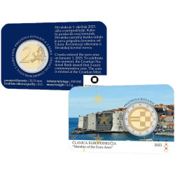 2 Euro Gedenkmünze Kroatien 2023 st - Euro Einführung - in CoinCard