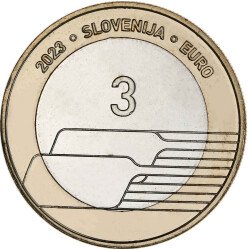 3 Euro Gedenkmünze Slowenien 2023 bfr. - Tag des Sports