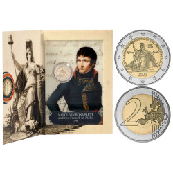 SET: 2 x 2 Euro Gedenkmünze Malta 2023 st - Kopernikus & Napoleon