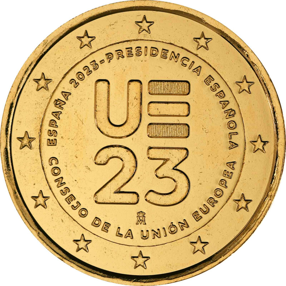 2 Euro Gedenkmünze Spanien 2023 bfr. Vorsitz Spaniens im Rat der EU