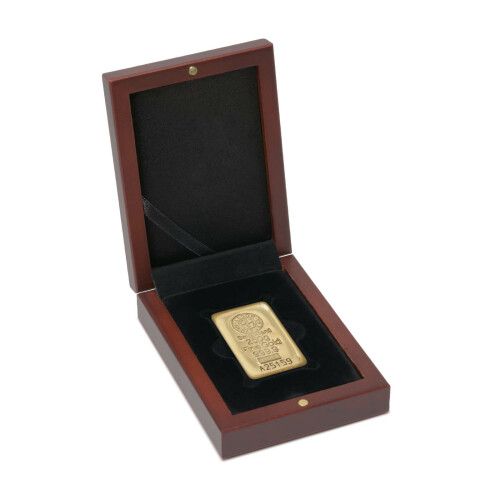 Etui VOLTERRA für 1x Goldbarren 250g, Mahagoni
