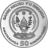 50 Francs Ruanda 2024 - 1 Unze Silber BU - Lunar: Jahr des Drachen