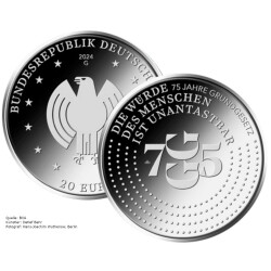 20 Euro Deutschland 2024 Silber bfr. - Grundgesetz