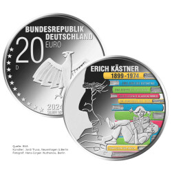 20 Euro Deutschland 2024 Silber bfr. - Erich Kästner