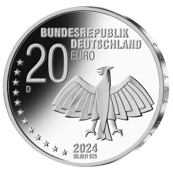 20 Euro Deutschland 2024 Silber bfr. - Erich Kästner