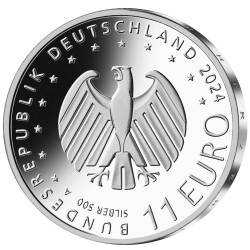 11 Euro Deutschland 2024 Silber PP - Fußball EM