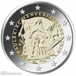 2 Euro Gedenkmünze Deutschland 2024 bfr. - Paulskirchenverfassung (J)