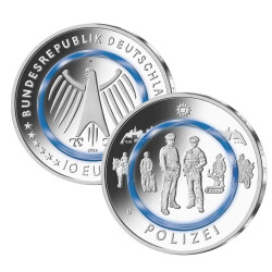 10 Euro Gedenkmünze Deutschland 2024 bfr. - Polizei...