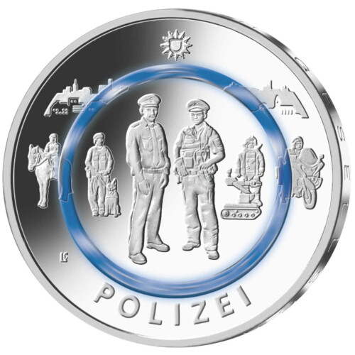 10 Euro Gedenkmünze Deutschland 2024 bfr. - Polizei - G Karlsruhe