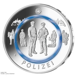 10 Euro Gedenkmünze Deutschland 2024 bfr. - Polizei - G Karlsruhe