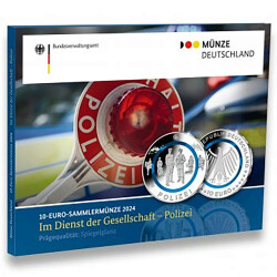 10 Euro Gedenkmünze Deutschland 2024 PP - Polizei